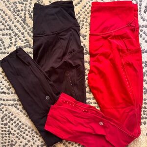 2x pair WORN ONCE Lululemon Athletica / Fast and Free Leggings
